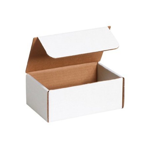 Box Packaging Corrugated Literature Mailers, 7-1/8"L x 4-1/2"W x 3"H, White ML743